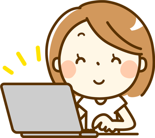 パソコンをする女性