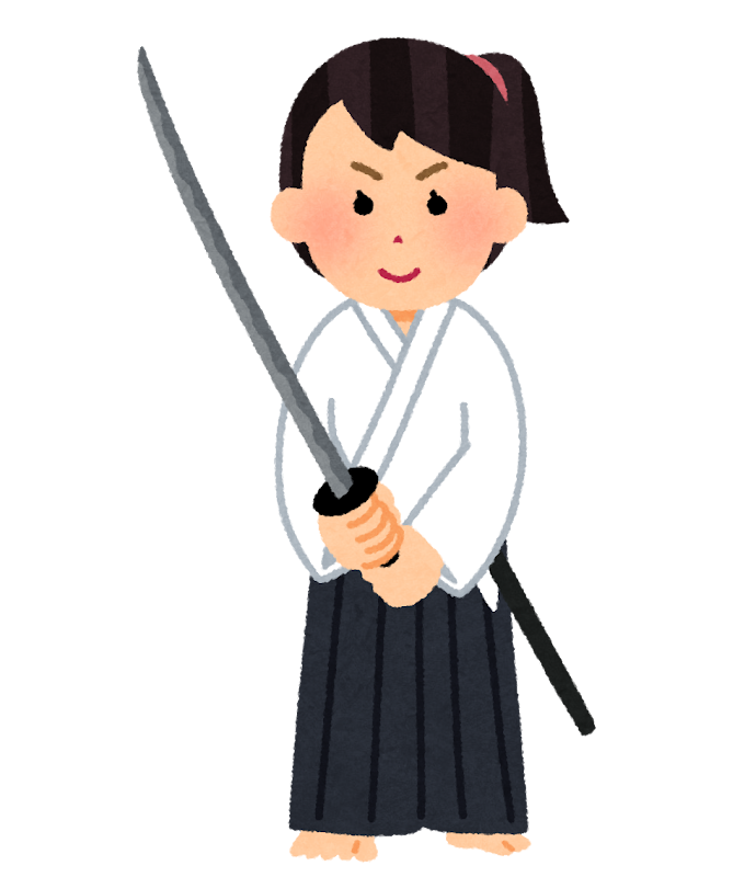 殺陣をする女性