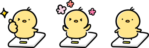 ひよこの体重測定