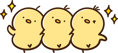 踊る３羽のひよこ