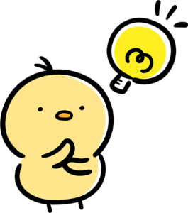 ピンときたひよこ