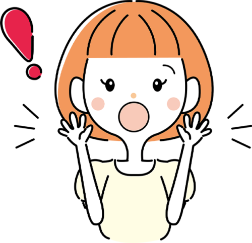 びっくりする女性