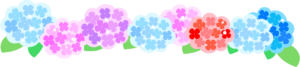 紫陽花の花壇