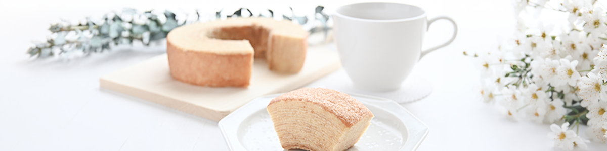 バームクーヘンと飲み物