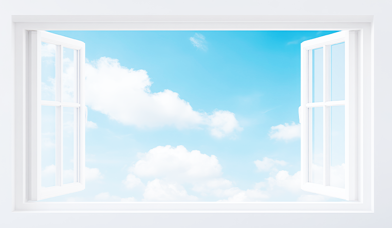開いた窓